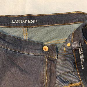 Lands’ End Women's Plus High Rise Straight Jean Dark Indigo  Size: 26W